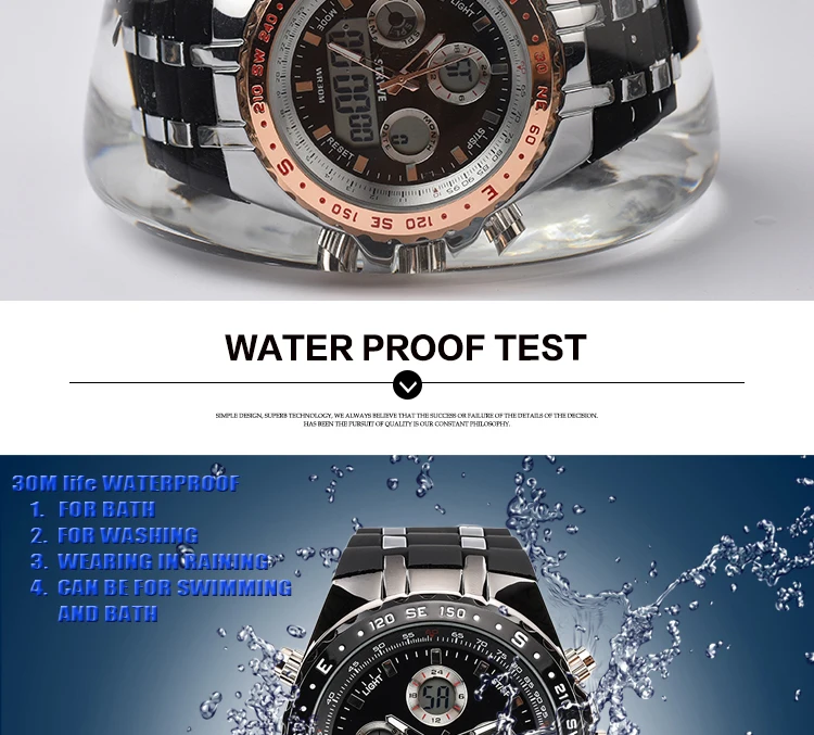 STRYVE Montre Homme многофункциональные спортивные часы для мужчин армейские военные светодиодный аналоговые часы S Shock Роскошные Мужские Цифровые кварцевые часы