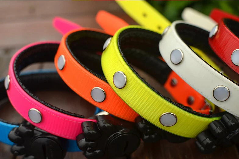 Светящийся собачий ошейник D39 из ТПУ с драгоценным камнем светодиодный