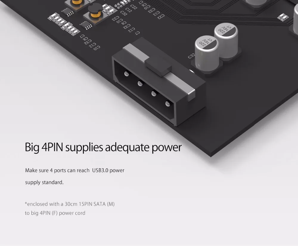 ORICO 4-Порты и разъёмы USB 3,0 PCI Express адаптер карты расширения PCI карта USB3.0 концентратор расширитель PCI-E карта Поддержка Mac OS