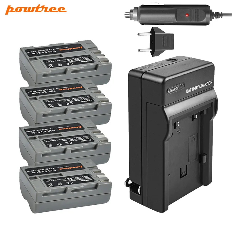 

Powtree 2600mAh EN-EL3e EN EL3e ENEL3e for Nikon Camera Battery + Charger D300S D300 D100 D200 D700 D70S D80 D90