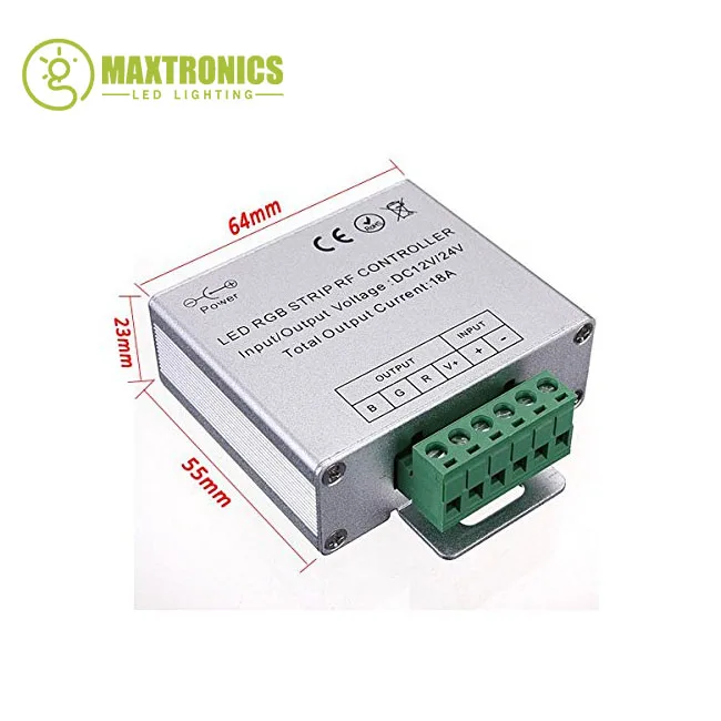 Лучшая цена 1 шт. DC 12 24V 18A Беспроводная RF Сенсорная панель RGB 5 клавиш пульт
