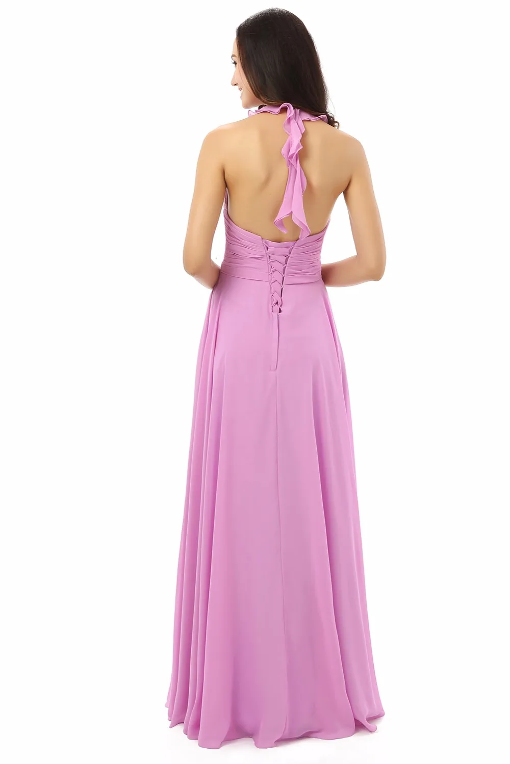 Forevergracedress розовый цвет платье подружки невесты Новинка Halte шифон Длинные с