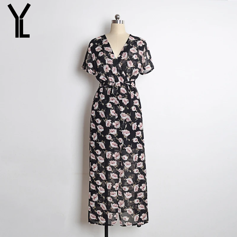 

Fashion Women Dress New Style Sexy Party Dresses Robe Femme Vestido De Festa V Neck Srraight Printed Dress