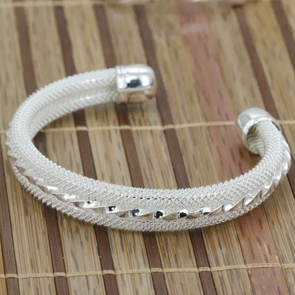 Скидки! Оптовая продажа посеребренный браслет серебряные модные ювелирные