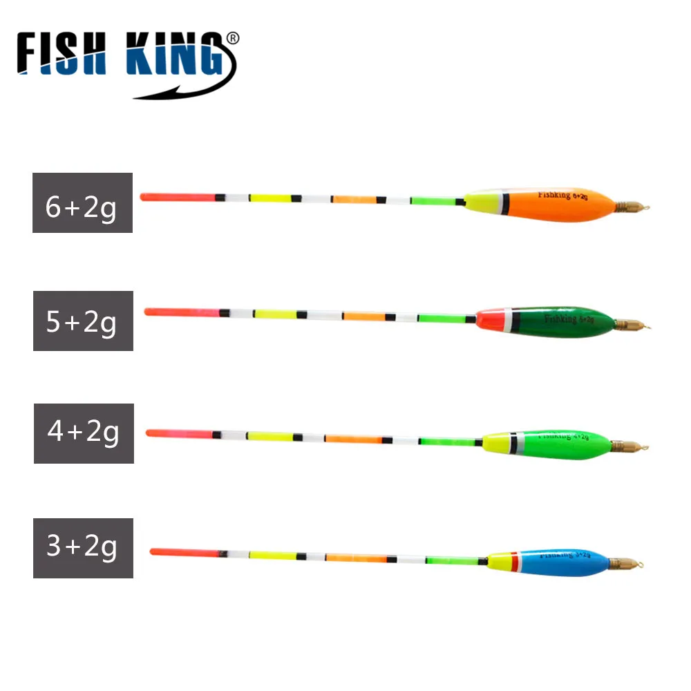 FISH KING 5 шт./лот 3 + 2 г 4 6 смешанных цветов Баргузинский пихт поплавок вертикальная