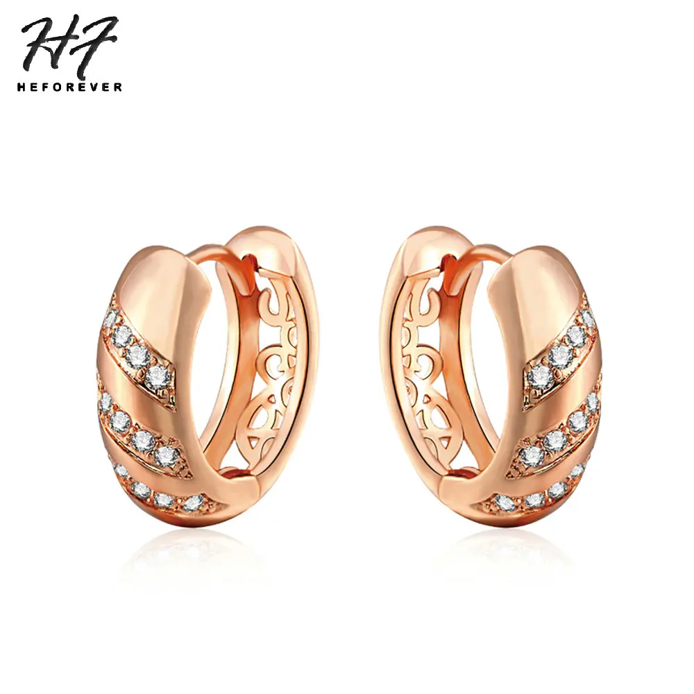 Серьги кольца женские круглые под розовое золото с фианитом|earrings pink|earrings asianearrings
