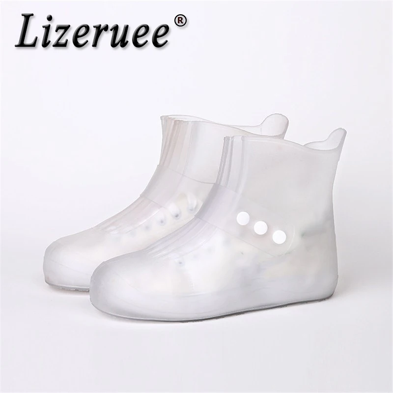 Lizeruee/1 пара; Водонепроницаемая защитная обувь; чехол для обуви; унисекс; с пряжкой; для дождливой обуви; с высоким берцем; нескользящие; утепленные; для дождливой обуви; Чехлы