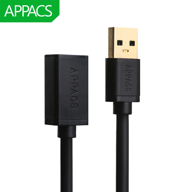 APPACS USB 3 0 Удлинительный кабель Male Female 5 м 1 2 Супер Скоростной usb для передачи данных