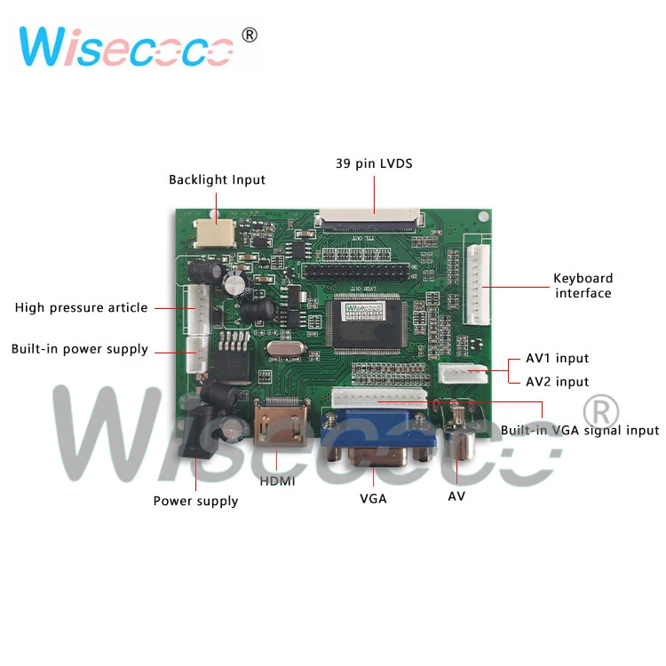 Для Raspberry Pi 7 дюймовый HD дисплей N070ICG LD1 1280*800 с HDMI VGA 2AV 39PIN управление драйвер платы