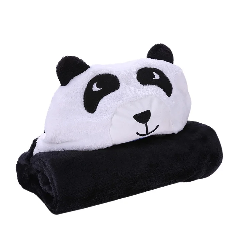 panda 2 5 стилей, детский банный халат, милое одеяло с рисунком панды и животных, банные полотенца для малышей, мягкие банные халаты с капюшоном для новорожденных, 100*70 см - Цвет: panda 2