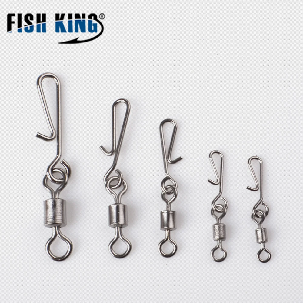 FISH KING 5 шт./лот 2 #4 #6 #8 #10 # рыболовный высокоскоростной двойной поворотный Вертлюг