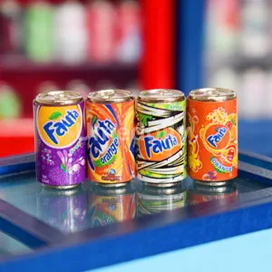 1 set fanta Деревянный 1:12, милый мини кукольный домик, миниатюрный холодильник, Игровая кукла, еда, напиток, магазин игрушек, мебель для украшения дома, аксессуары - Цвет: 1 set fanta