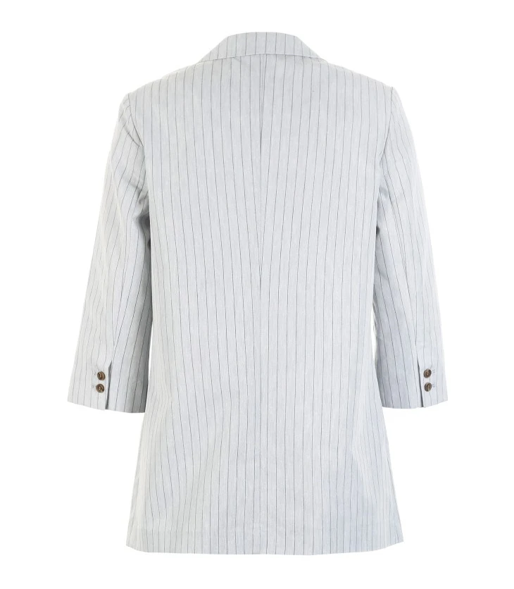 Vero Moda женский полосатый лацкан 3/4 рукава длинный пиджак блейзер | 318308516