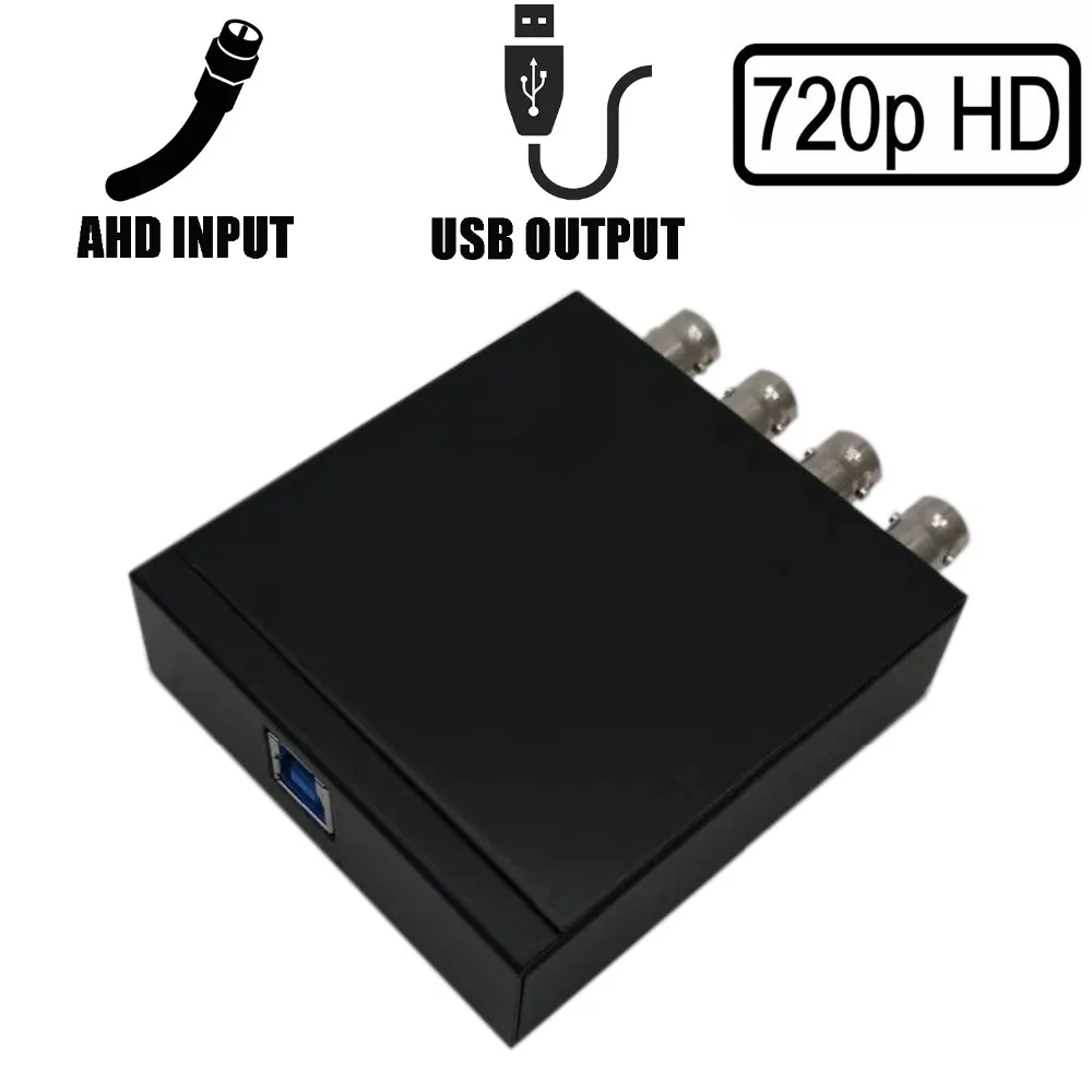 4CH 720P AHD к USB 3 0 карта захвата UVC воспроизведение карты для прямой трансляции