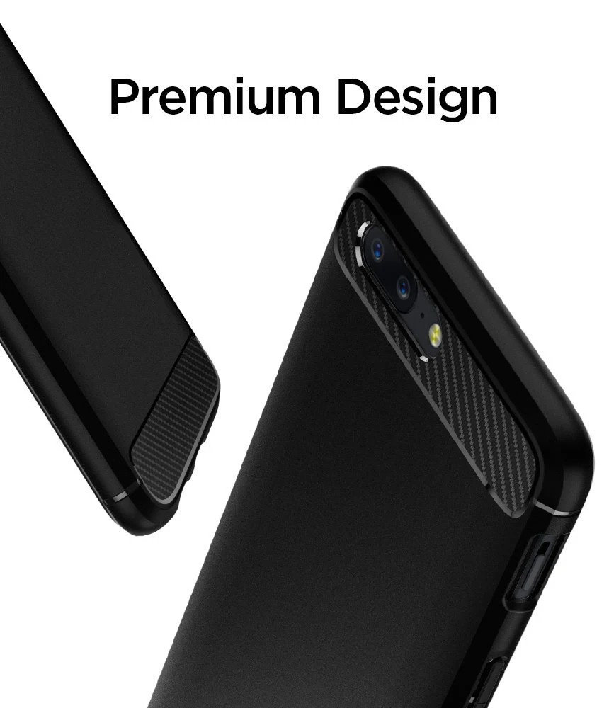 100% Original OnePlus 5 Rugged Armor Case Carbon Fiber Texture Flexible Military Grade Cases for with Retail Package |