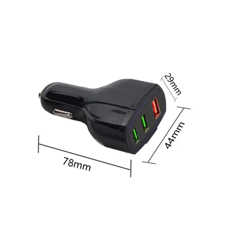 Аксессуары для мотоциклов QC3.0 Быстрый 3 порта USB Автомобильное зарядное