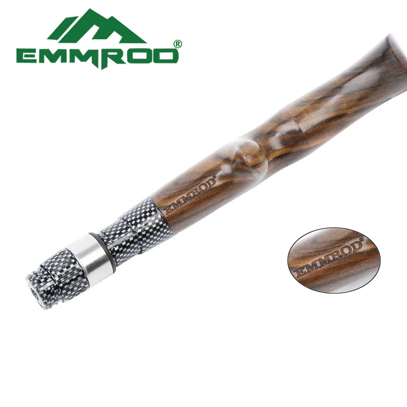 EMMROD нержавеющая сталь приманка литье удочка эбеновая ручка портативная