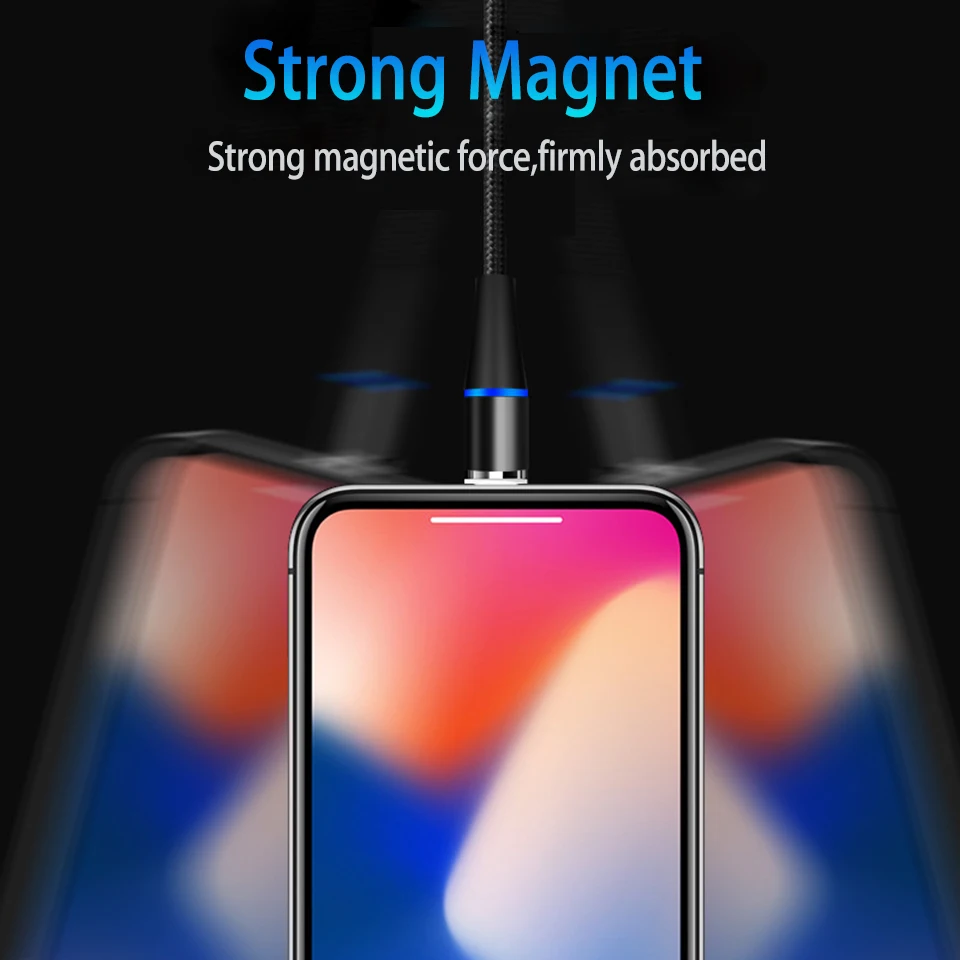 Магнитный зарядный кабель 3а mi cro Usb type c, быстрая зарядка, Usbc Magnetico Cavo для samsung Galaxy S9 8 A9 A50 A70 Xiaomi mi a2