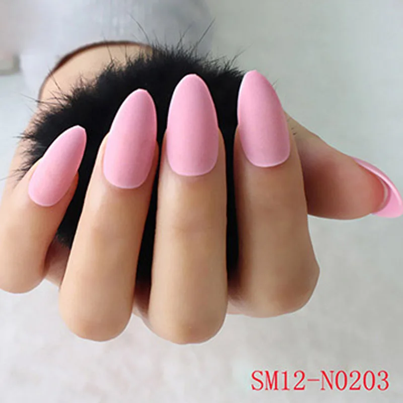 Накладные ногти для женщин матовые накладные в форме капель 24 шт. WH998 2019|Накладные