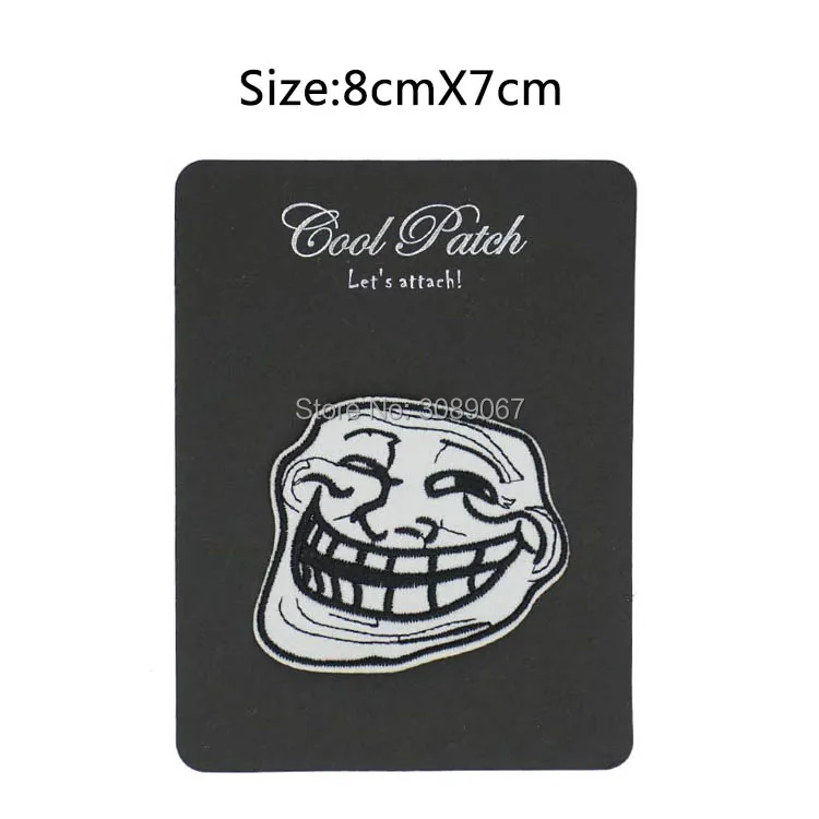 Нашивка на крючок Trollface утюжок крутое лицо тролля U Mad Cool 4Chan Интернет мем