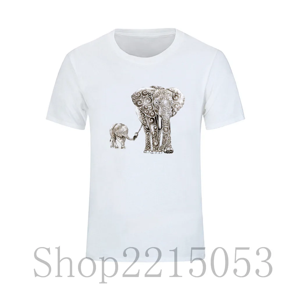 2018 модная разноцветная Мужская футболка со слоном музыкальная в стиле рок летняя