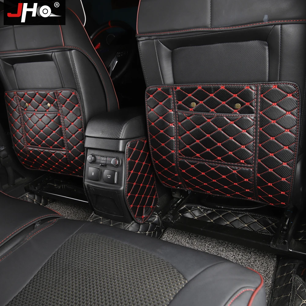 JHO автомобильное сиденье спинка подлокотник коробка анти Kick коврики для 2011- Ford Explorer 2013 16 17 протектор кожаный коврик аксессуары