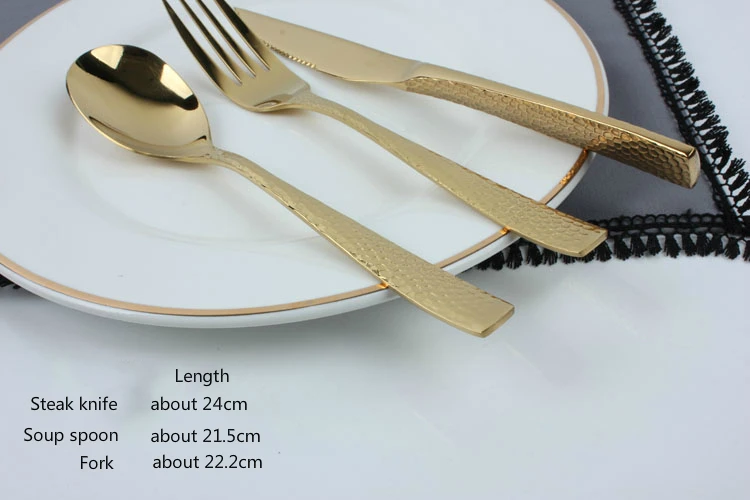 Высококачественная столовая посуда в комплекте с золотым ножом Fork Diy Комбинация