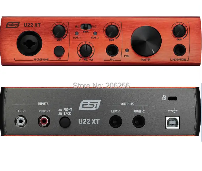 ESI U22XT USB аудио Интерфейс Портативный звуковая карта Профессиональный 24 бит/96 кГц