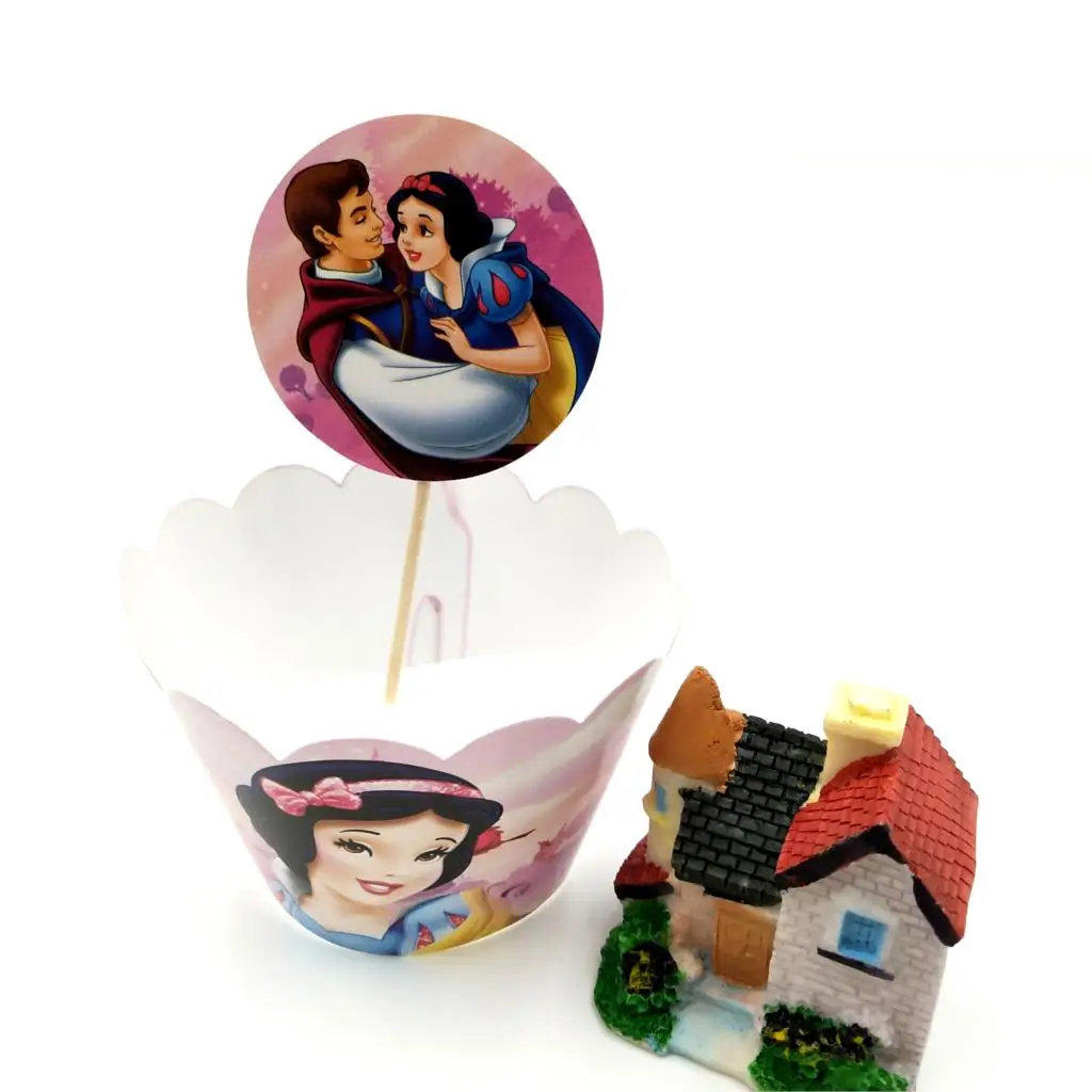 24 шт. высокое Белоснежное платье принцессы для торта вечерние принадлежности