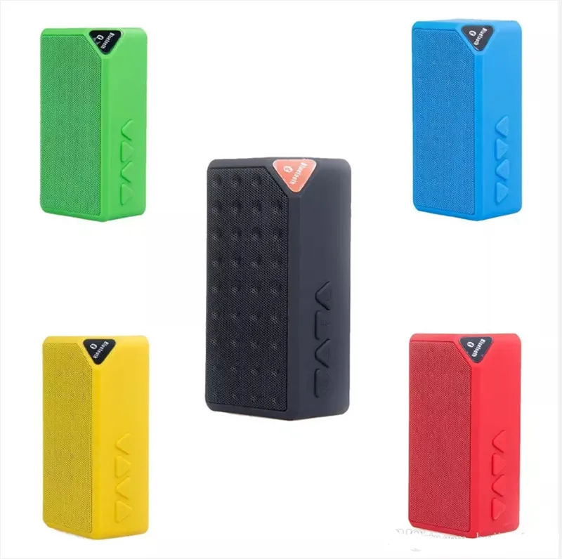 Мини Bluetooth динамик X3 TF USB FM радио беспроводной портативный музыкальный звуковой ящик сабвуфер громкий динамик s с микрофоном для телефона ПК