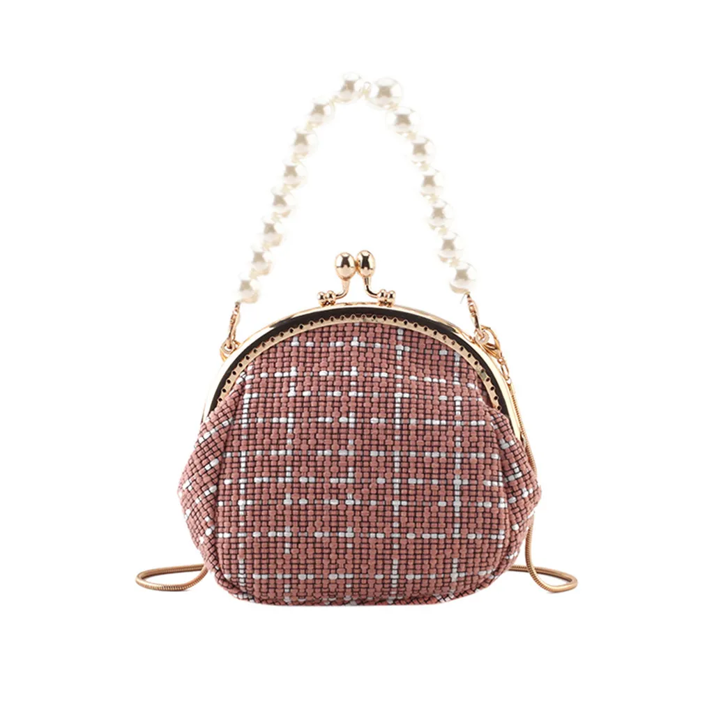 Women Bag Pearls Two Packages Messenger Bag Luxury handbag Holiday Beach Bag Purse Student bags for women Composite bag bolsos