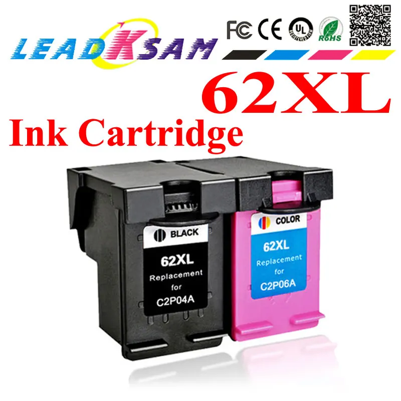 Картридж с чернилами 62XL совместимый принтерами hp62 Envy 5640 OfficeJet 200 5540 5740 5542 7640 |