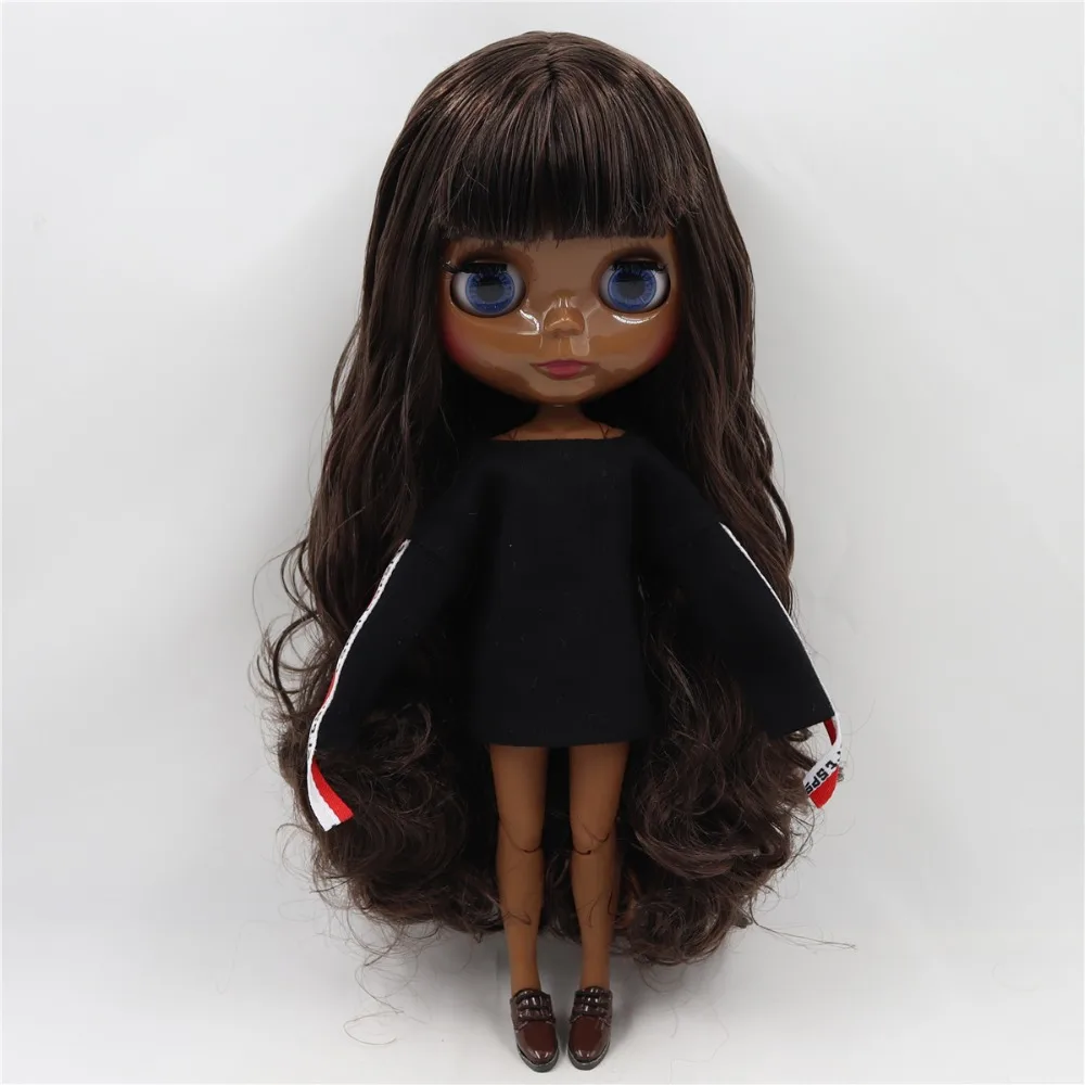 Ледяная фабрика blyth кукла 1/6 bjd черный микс каштановые волосы соединение тела 30 см кукла на заказ DIY BL950/0222