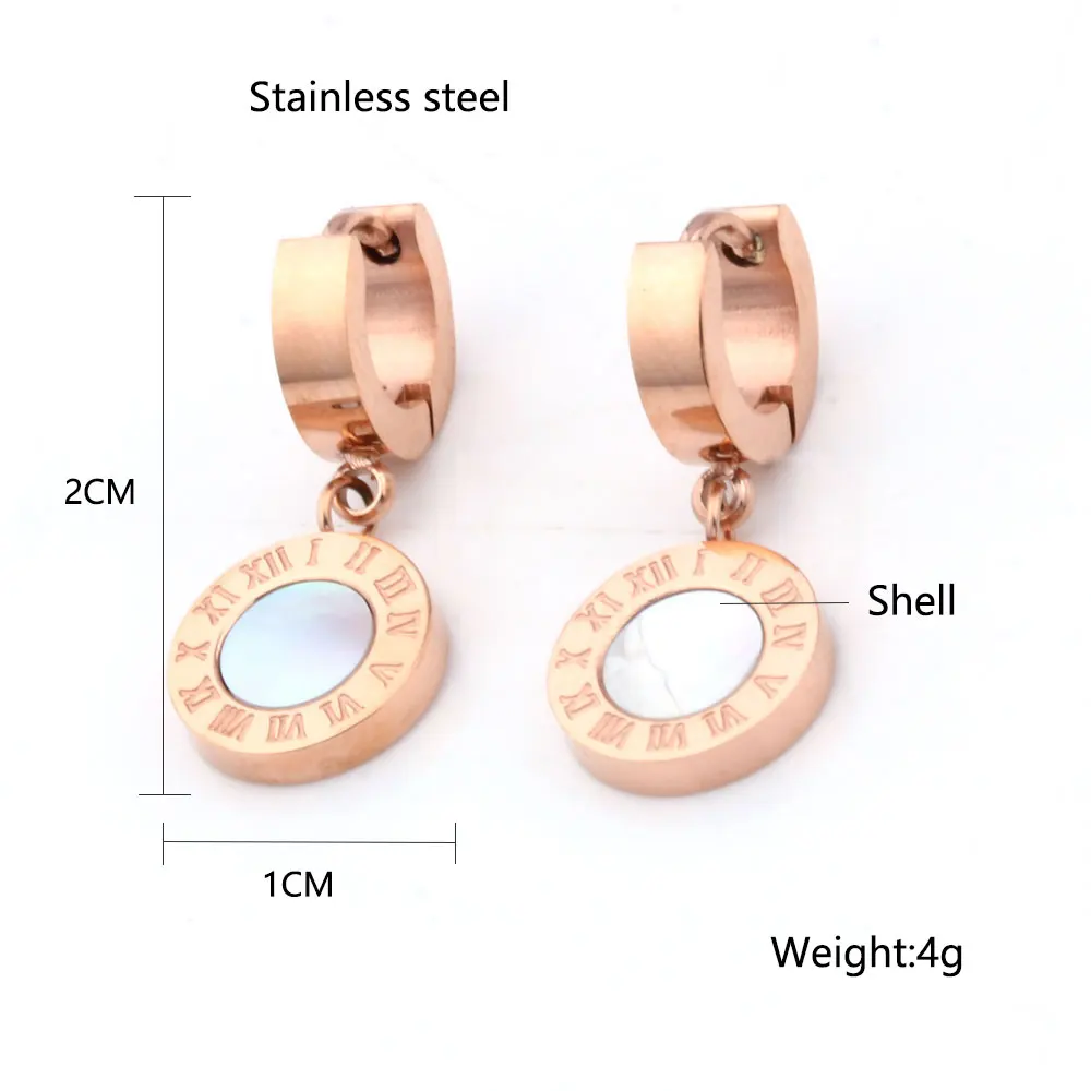 Корейские модные серьги OUFEI 2019 оптовая продажа круглые висячие из нержавеющей