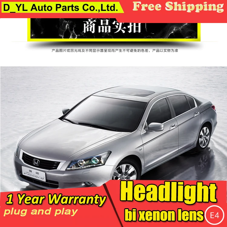D-YL автомобильный Стайлинг для Honda Accord фары 2008-2013 Accord светодиодный фары DRL Биксеноновые линзы дальнего ближнего света парковочные противотуманные фары