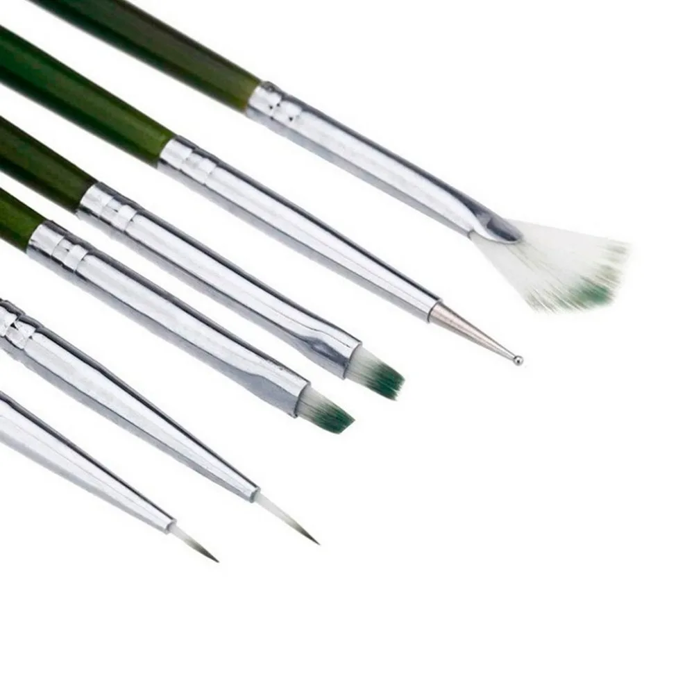 6 компл. лаков для ногтей кисть ручки нейл-арта акрил УФ-гель цветок с чертежной