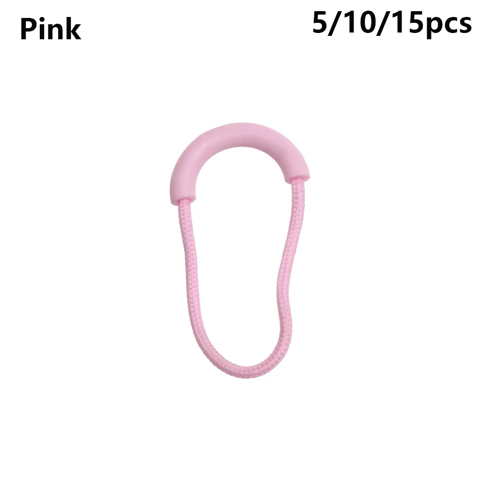 pink 5 шт., сменный зажим на застежке-молнии, фиксатор на веревке, застежка-молния, сумка для путешествий, чемодан, палатка, рюкзак - Цвет: pink