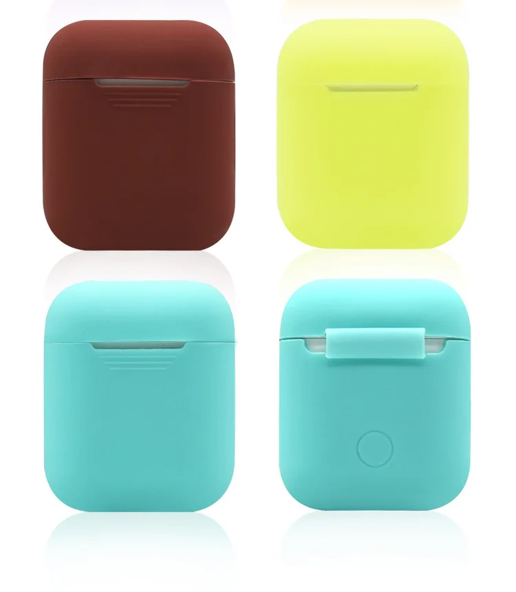 Силиконовые беспроводные наушники airpods чехол для airpod защитный чехол наушники airpods аксессуары для Apple Air pods чехол