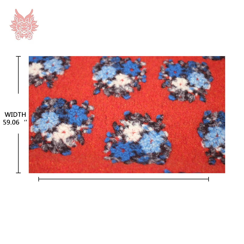 Дизайнер Американский стиль красный синий цветочный жаккардовые кашемир