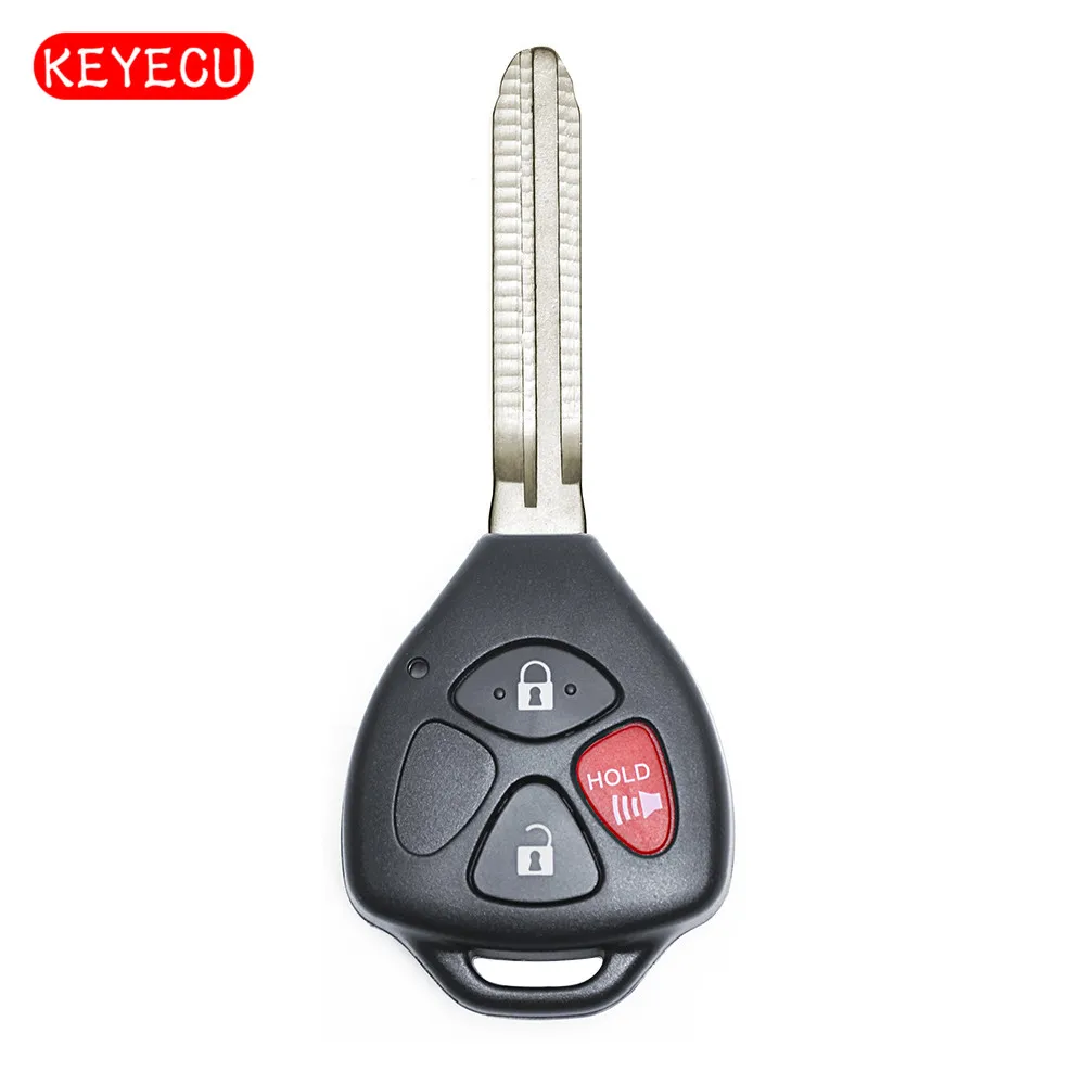 Keyecu Автозапуск Дистанционный ключ брелок от машины 3 кнопки с G чип для Scion TC 2011 2012