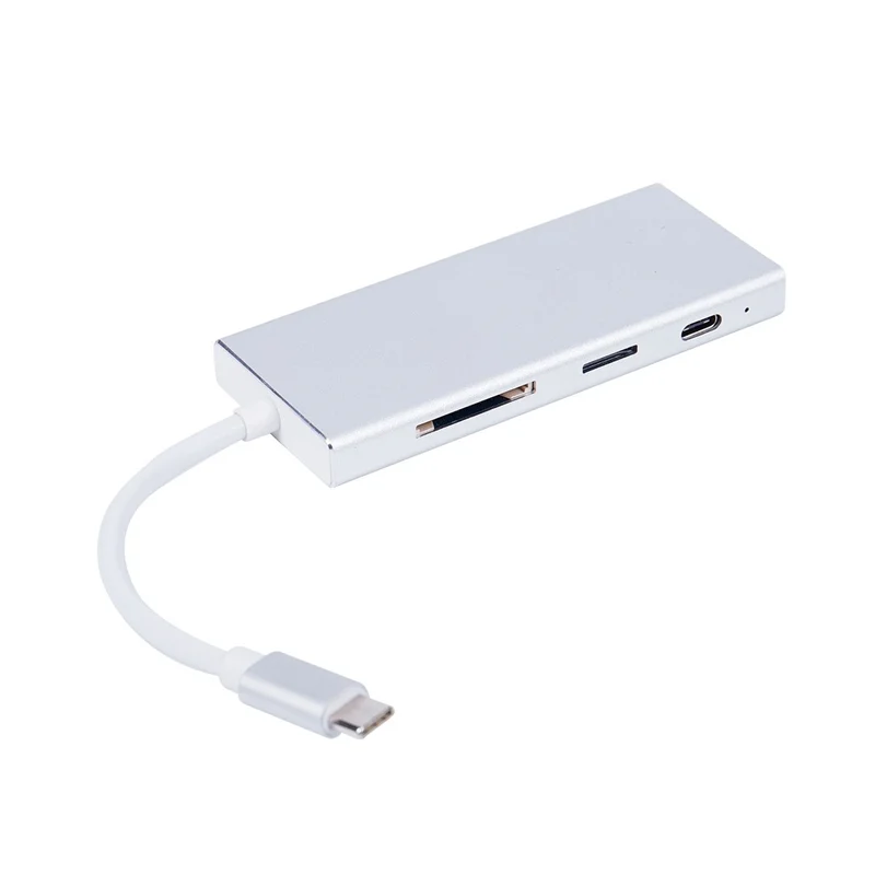 USB C концентратор 7 в 1 адаптер (PD) порт доставки питания 4 k HDMI Micro SD/SD кардридер 3 0