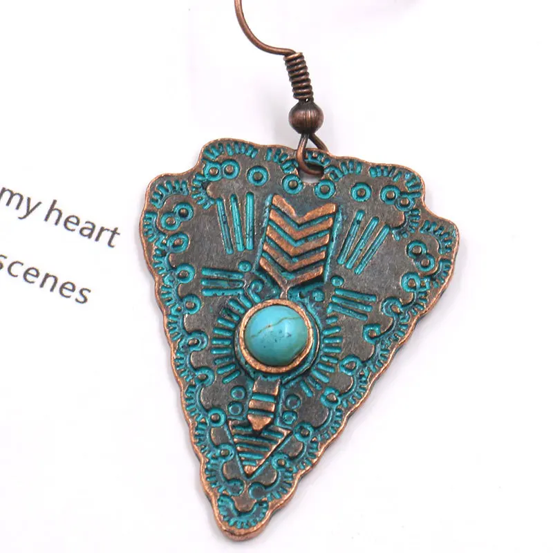 Серьги-каффы в ретро стиле женские Винтажные висячие ювелирные украшения с