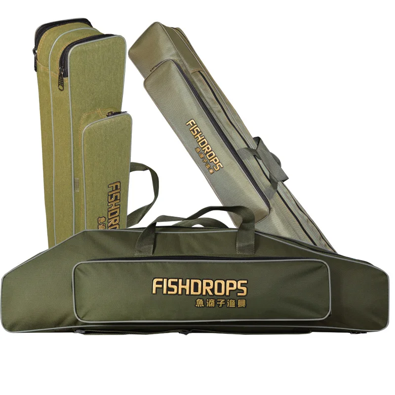 Fishdrops Two-Layer Fishing Bags Rod Bag Carp Tackle for Multi-Purpose | Спорт и развлечения