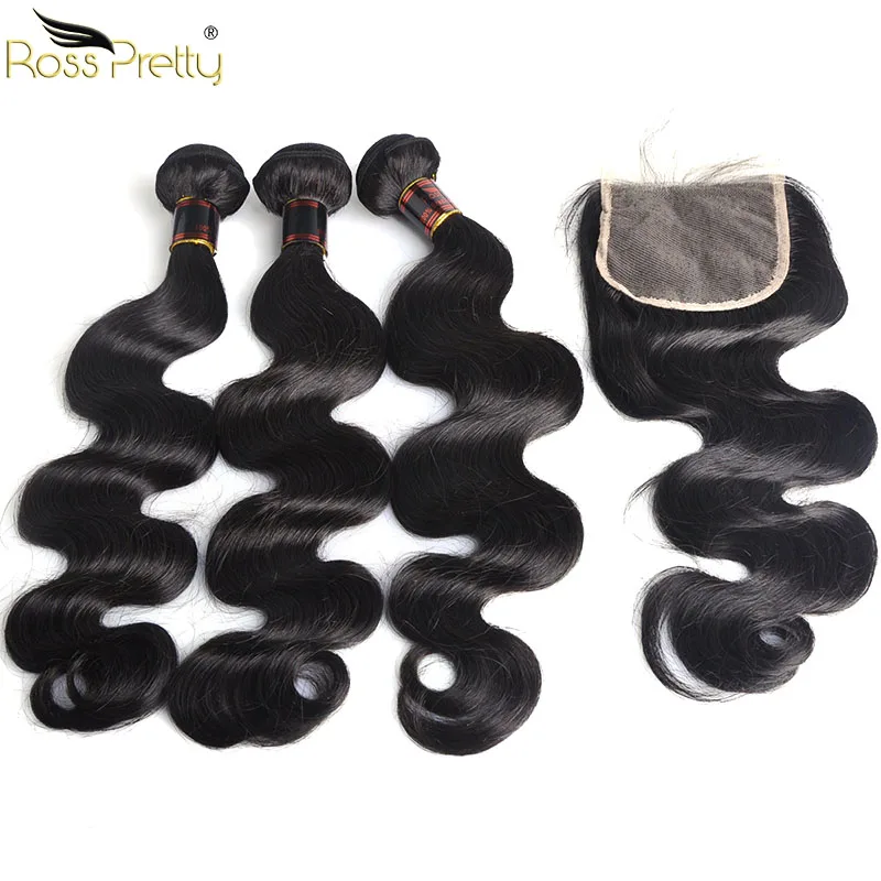 Ross Pretty Remy бразильские объемные волнистые пучки с закрытием предварительно
