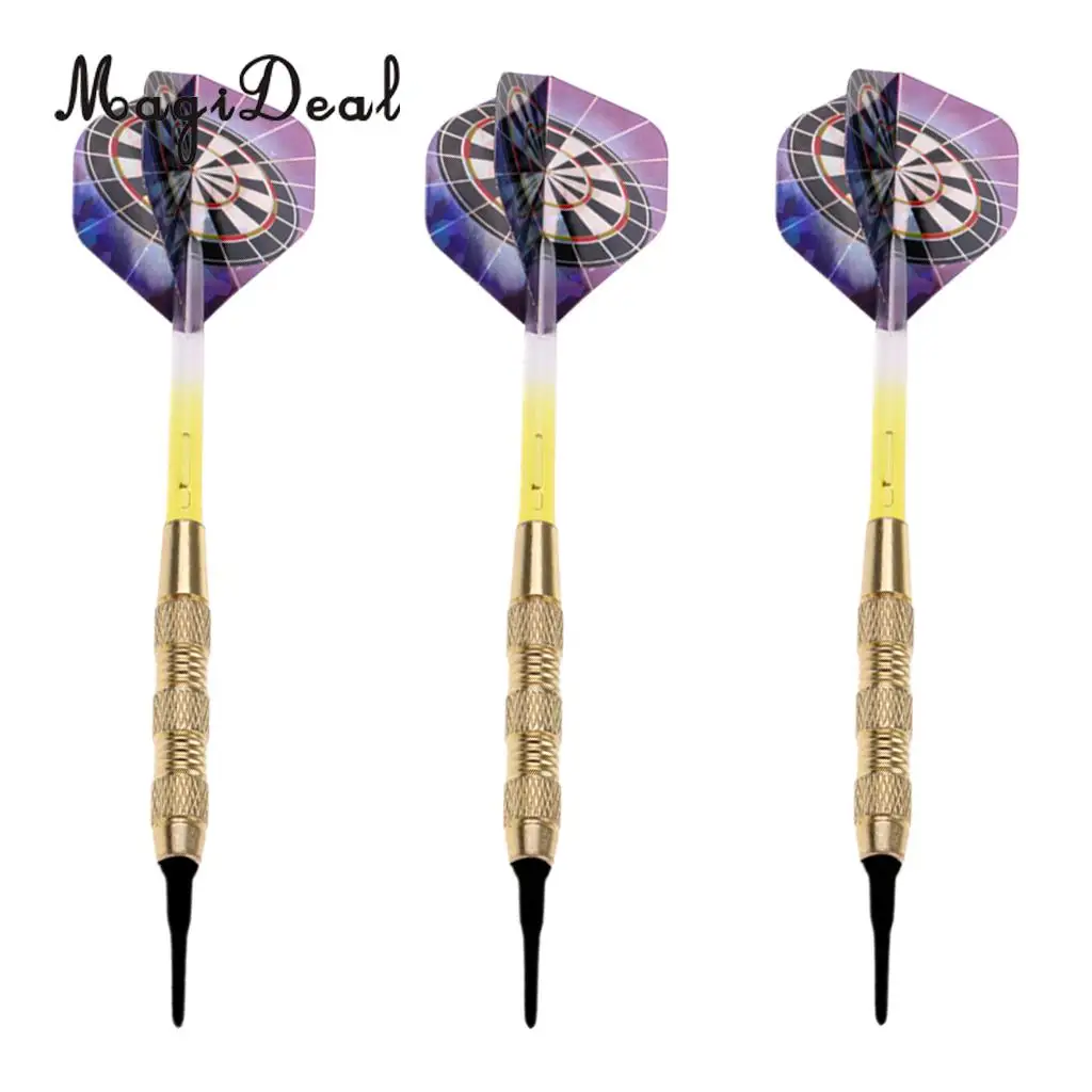 MagiDeal 3 шт./компл. 14g профессиональный электронный мягкий наконечник дротики