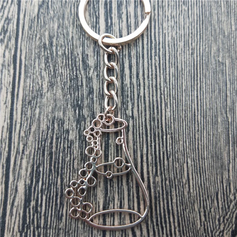 Erlenmeyer колба брелки модные зелье бутылка химия Лаборатория Выпускной подарок