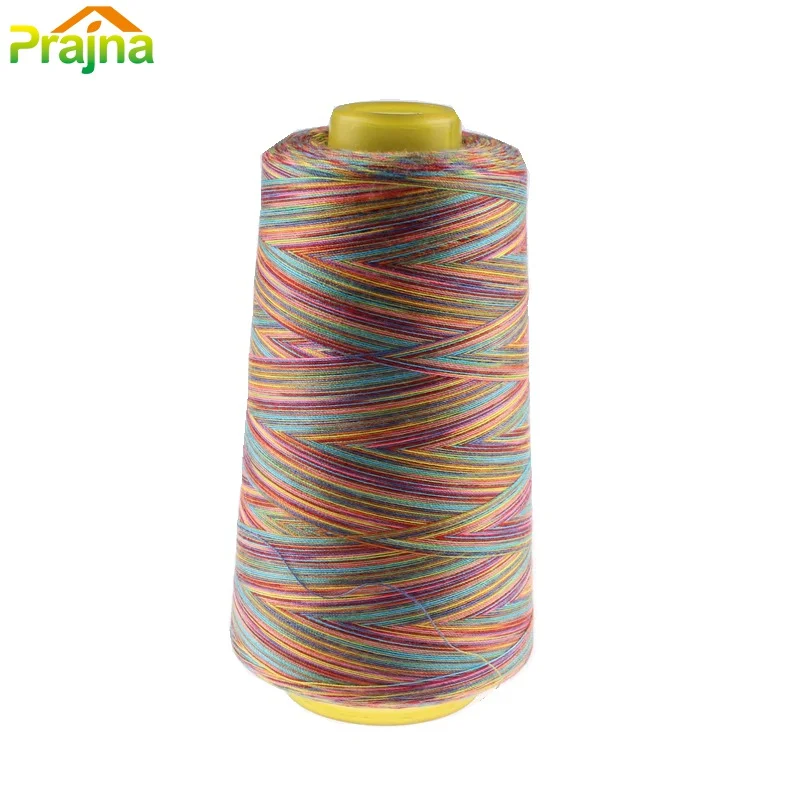 Многоцветная катушка для швейной нити дешевая промышленная полиэфирная швейная