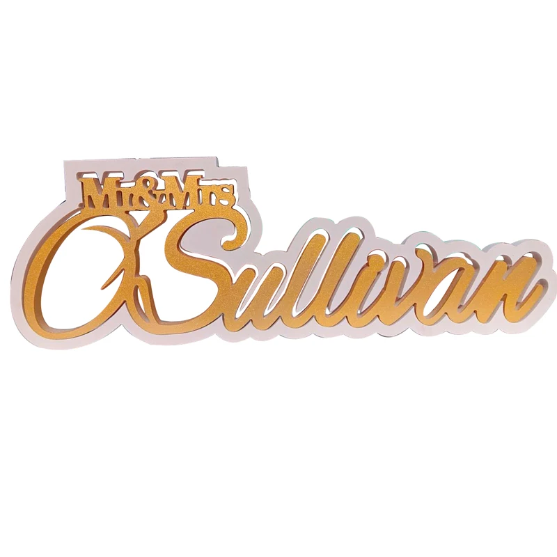 

Wedding decoration Mr & Mrs Sign - Custom Wedding Name Sign - Script Mr and Mrs Surname - Personalized Last Name Sign - Sweethea