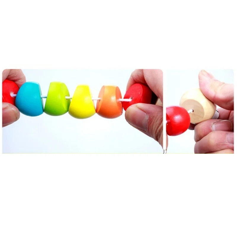 Wooden Caterpillar Toy Puzzle Baby Magical Insect Child Variety Twist-colored Toys Educational Kids Twisting Worm | Игрушки и хобби