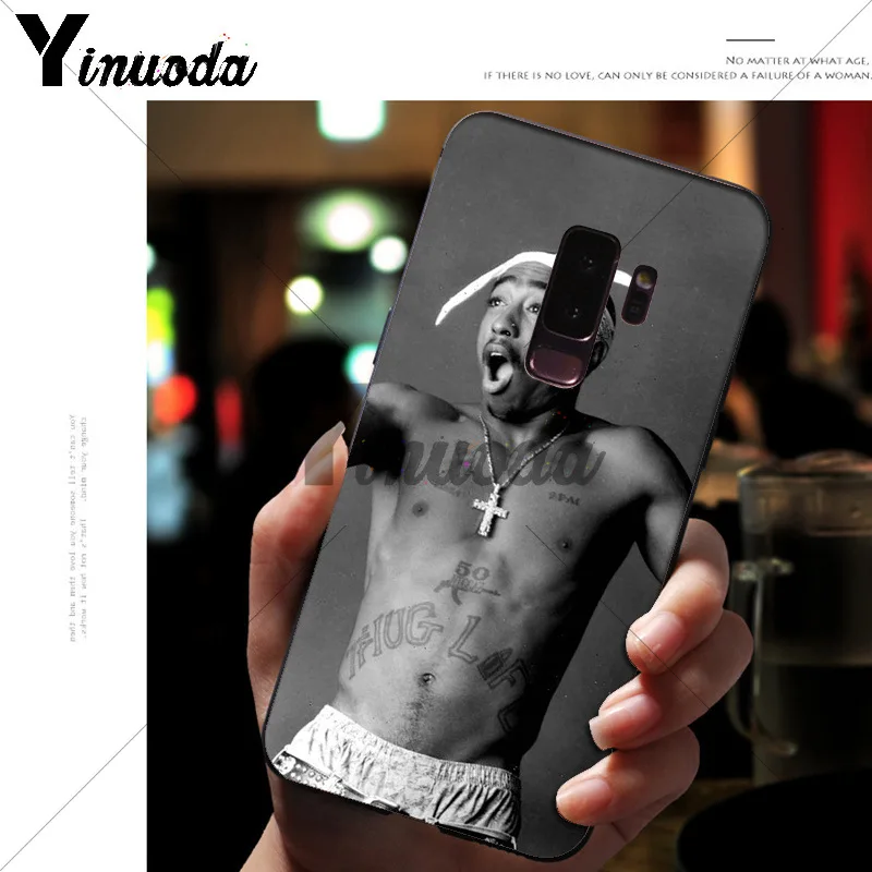 Yinuoda 2Pac Tupac Amaru Shakur мягкий силиконовый черный чехол для телефона Samsung S9 plus S5 S6 S6edge